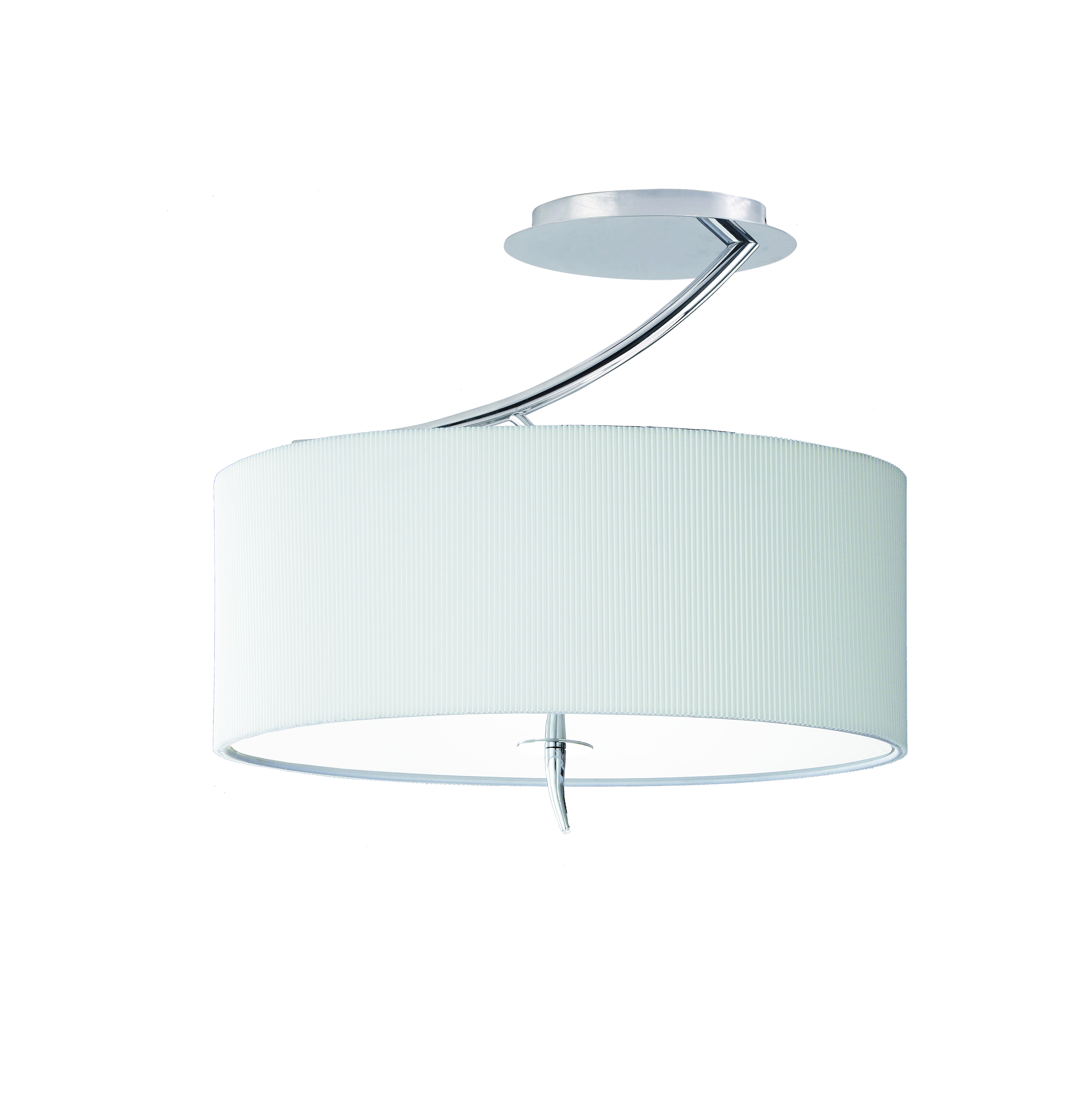 Eve Polished Chrome-Spain White Ceiling Lights Mantra Semi Flush Fittings